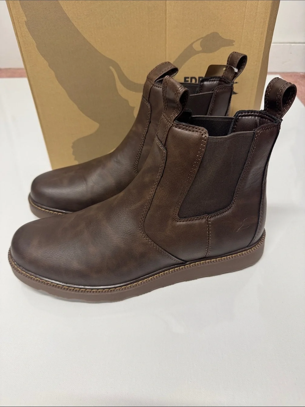 Brown Chelsea Boots Mens 13 Eddie Bauer